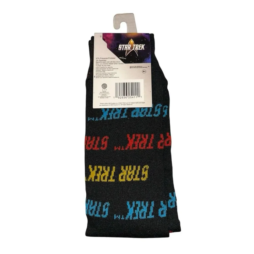 3x  Star Trek Novelty Fun Crew Socks  Size 6-12